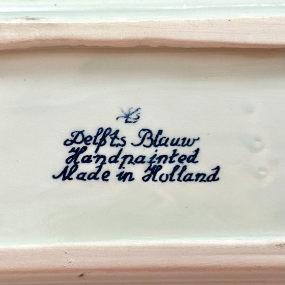 Vintage Delft Blue Blauw Hand Painted Spice Jar bottles Canister Set Tray Dutch - Picture 6 of 16